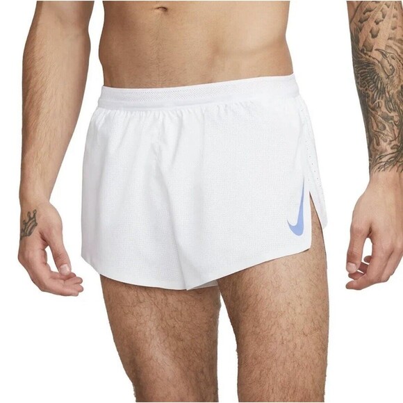 Nike Dri-FIT ADV AeroSwift 2" Racing Mens Size XL Shorts White CJ7837-100 New - Picture 1 of 7